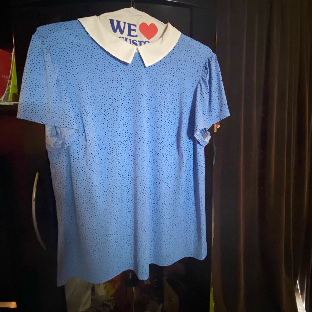 Blue Peter Collar Short Sleeve Top - Unbranded